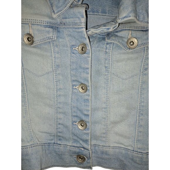 Squeeze Girls Light Wash Cropped Denim Jacket XL - Picture 6 of 7